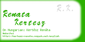 renata kertesz business card