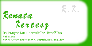 renata kertesz business card